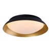 Černo-zlaté stropní LED svítidlo Hafsa 300mm 20W