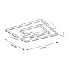 Černé stropní LED svítidlo Herkules 450x535mm 50W