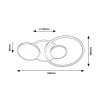 Chromové stropní LED svítidlo Fulvia 660mm 50W
