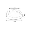 Stříbrné stropní LED svítidlo Iliana 520mm 56W