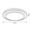 Černé stropní LED svítidlo Lupita 490mm 40W CCT s DO