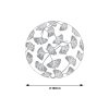 Bílé stropní LED svítidlo Benita Ginkgo 380mm 24W