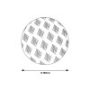 Bílé stropní LED svítidlo Benita 380mm 24W