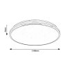 Chromové stropní LED svítidlo Linden kulaté 490mm 50W CCT s DO