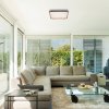 Šedo-zlaté stropní LED svítidlo Liatris hranaté 395x395mm 26W