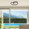 Černé stropní LED svítidlo Leola 480mm 81W CCT s DO