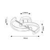Chromové stropní LED svítidlo Jarnelle 580mm 30W