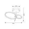 Černé stropní LED svítidlo Emilion 390mm 24W