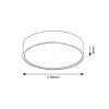 Stříbrné stropní LED svítidlo Larcia 280mm 18W IP44