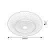 Chromové stropní LED svítidlo Tornado 480mm 72W CCT s DO