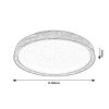 Stropní LED svítidlo Sherwood s dekorem dřeva 490mm 50W CCT s DO