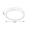 Černé stropní LED svítidlo Tesia 400mm 36W