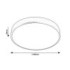 Stříbrné stropní LED svítidlo Tesia 600mm 60W CCT s DO