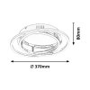Chromové stropní LED svítidlo Selena 370mm 30W stmívatelné