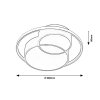 Černé stropní LED svítidlo Zenith 480mm 40W