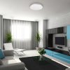 Chromové stropní LED svítidlo Oscar kulaté 530mm 36W