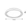 Hnědé stropní LED svítidlo Valter 515mm 36W stmívatelné