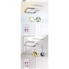 Šedé stropní LED svítidlo Stregobor 495x495mm 48W CCT s DO