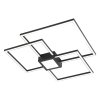 Černé stropní LED svítidlo Thabita 660x660mm 38W stmívatelné