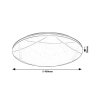 Stříbrné stropní LED svítidlo Oswald2 400mm 24W