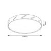 Černé stropní LED svítidlo Nessira 390mm 25W