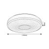 Černé stropní LED svítidlo Sedona2 395mm 24W