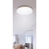 Bílé stropní LED svítidlo Oscar2 s dekorem dřeva kulaté 340mm 18W