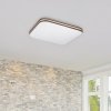 Bílé stropní LED svítidlo Oscar2 s dekorem dřeva hranaté 330x330mm 18W