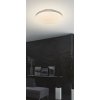 Bílé stropní LED svítidlo Oscar2 Star s dekorem dřeva kulaté 340mm 18W