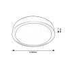 Černé stropní LED svítidlo Foster 360mm 28W RGB+CCT s pohybovým čidlem a DO