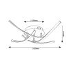 Stříbrné stropní LED svítidlo Tatjana 620mm 30W