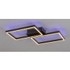 Černé stropní LED svítidlo Ludano 410x460mm 40W RGB+CCT s DO
