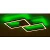 Černé stropní LED svítidlo Ludano 410x460mm 40W RGB+CCT s DO