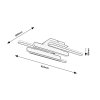 Černé stropní LED svítidlo Sindri 610mm 36W CCT