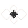 Černé stropní LED svítidlo Sotiris 540mm 47W CCT s DO