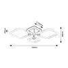 Černé stropní LED svítidlo Sotiris 540mm 47W CCT s DO