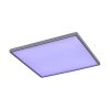 SMART WIFI Stříbrné stropní LED svítidlo Rasmus hranaté 420mm 22W RGB s DO