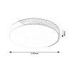 Černé stropní LED svítidlo Maple s dekorem dřeva 415mm 24W