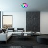 Černé stropní LED svítidlo Nikolaus 395mm 24W RGB+CCT s DO a reproduktorem