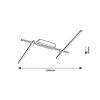 Stříbrné stropní LED svítidlo Negan 1140mm 24W