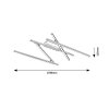 Stříbrné stropní LED svítidlo Negan 1780mm 40W
