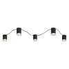 Černé křišťálové LED svítidlo Looplab pro žárovku 5x G9