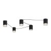 Černé křišťálové LED svítidlo Looplab pro žárovku 5x G9
