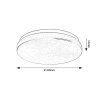 Bílé stropní LED svítidlo Lowar kulaté 410mm 36W IP44 CCT