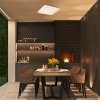 Bílé stropní LED svítidlo Lowar hranaté 410x410mm 36W IP44 CCT