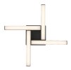 Černé stropní LED svítidlo Evan 425x425mm 18W IP44