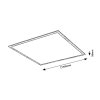Stropní LED svítidlo Almond s dekorem dřeva hranaté 595x595mm 40W