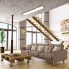 Stropní LED svítidlo Almond s dekorem dřeva obdelníkové 295x1195mm 40W