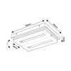 Chromové stropní LED svítidlo Blas 230x300mm 24W IP44