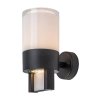Černé fasádní LED svítidlo Leitha 12W IP44